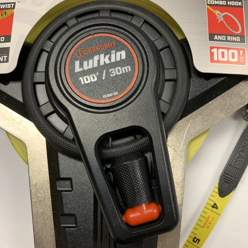 Crescent Lufkin NEW Construction Long Tape 1/2''x100' Combo Hook & Ring Handle