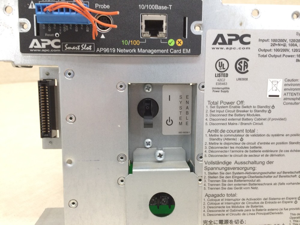 Apc Symmetra SYAF16KRMT System Interface Panel Switch Board Management Card