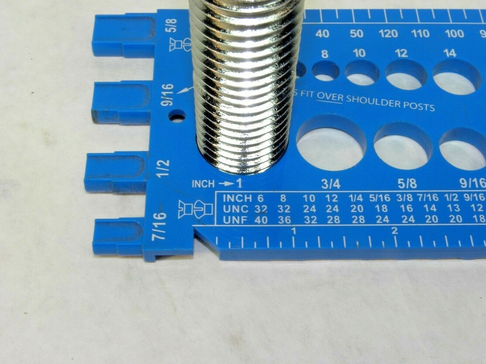 NEW Fully Threaded 1"-8 x 6" Stud Bolt CHROME PLATED W/3/8" HOLE VG