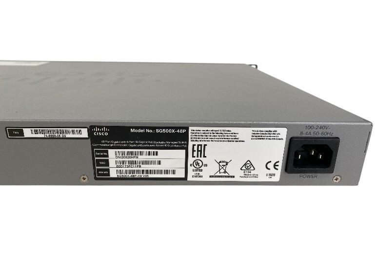 Cisco SG500X-48P 48-Port Gigabyte Ethernet PoE Stackable Switch