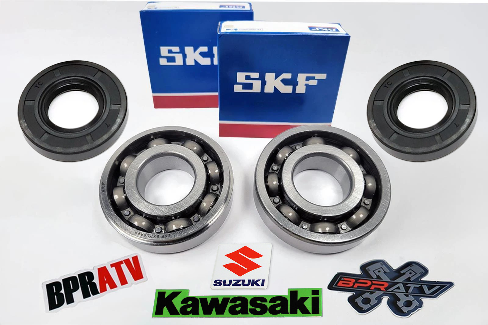 KX60 KX65 KX80 KX85+ SKF OEM Replacement Crankshaft Crank Main Bearings Seal Kit