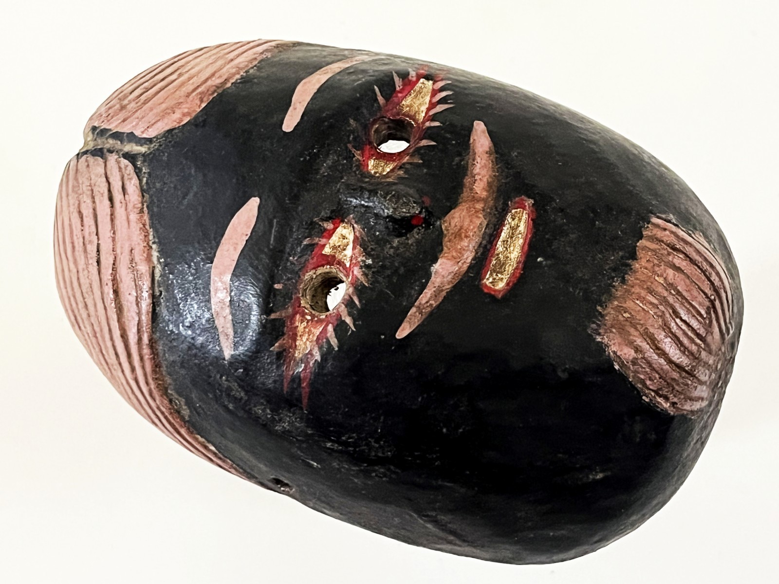 OLD MEXICAN HIDALGO JUANEGRO CUANEGRO JUAN NEGRO FOLK ART HAND CARVED DANCE MASK