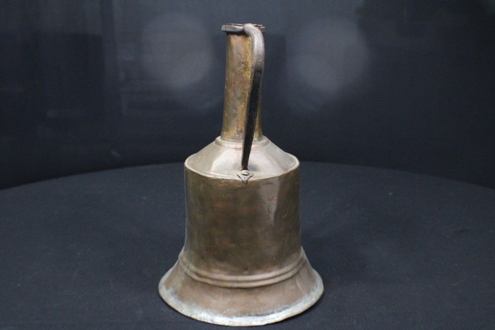 An Antique Hand Hammered Solid Copper & Iron Handled Water Jug or Pitcher