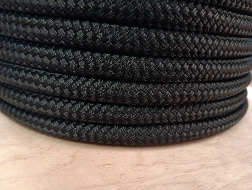 1/2 " x 90 ft. Double Braid Polyester Rope. US Made Black