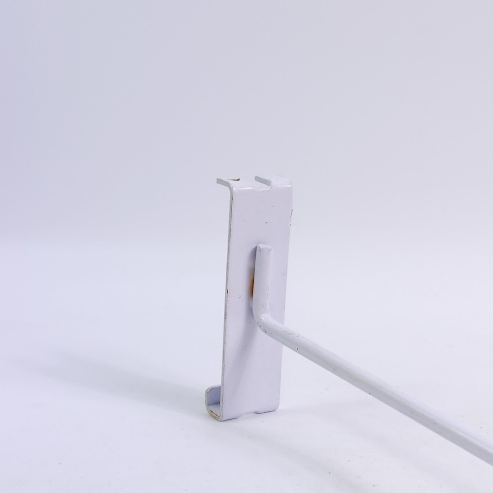 (45x) 12" Long Gridwall Hooks Grid Panel Display Wire Metal - White