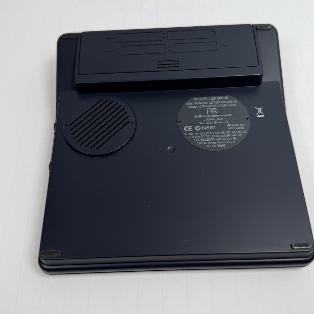 Franklin Language Master Speaking Dictionary Thesaurus Grammar LM-6000 Tested