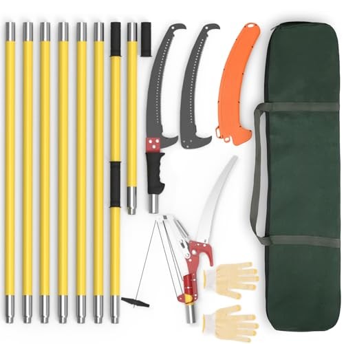 Pole Saws for Tree Trimming, 7.3-27 ft Extendable Tree Trimmers Long Handle