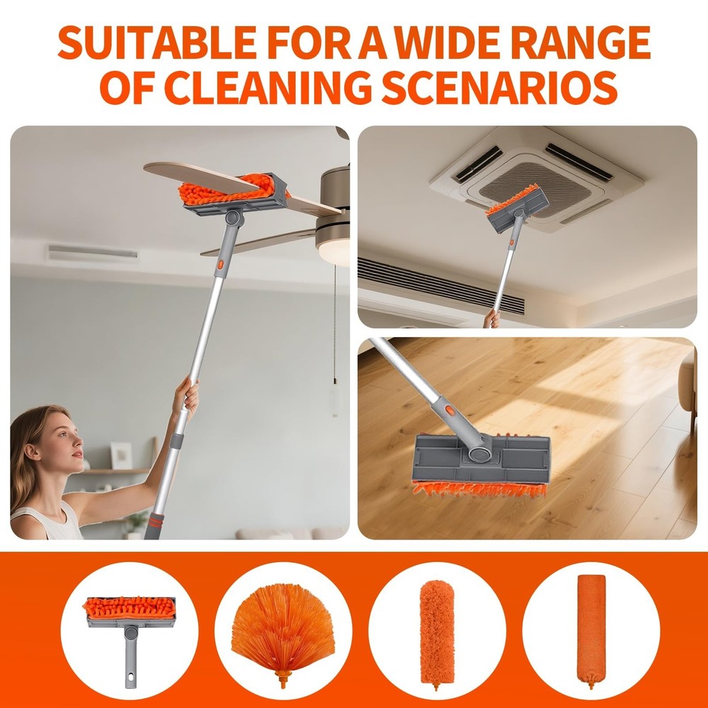 Ceiling Fan Cleaner Duster with 72‘’ Extendable Long Handle Cleaning