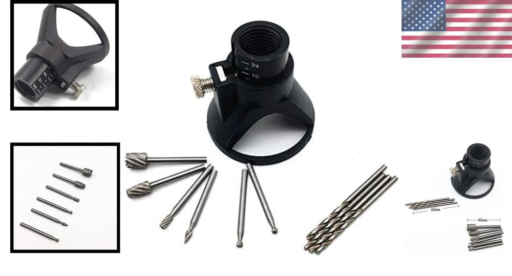 Multi-Functional HSS Router Tool with Cutting Guide and Drills - Compact Design