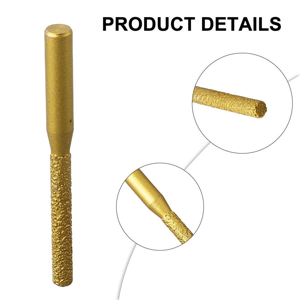Edge Grinding Machine Replacement Workmanship Router Bit 6.35*5*65mm Gold