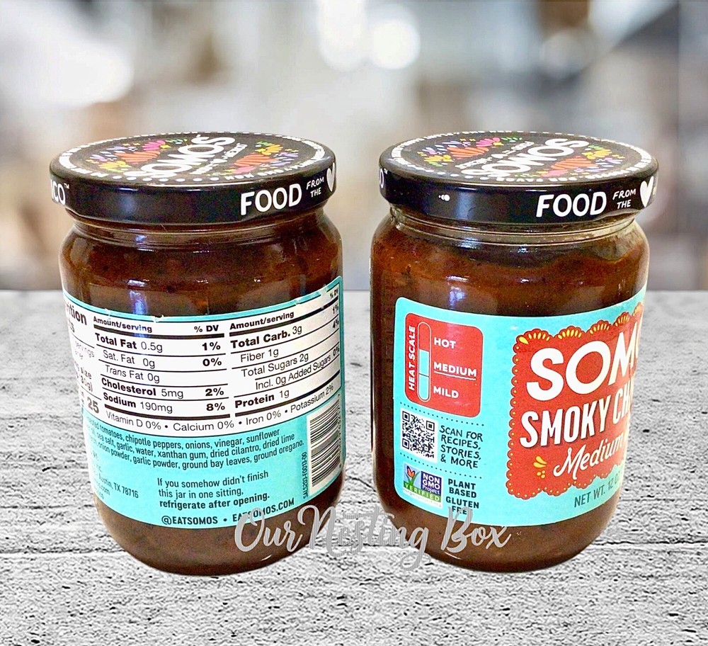 2 Somos Smoky Chipotle Salsa Medium ~ 12oz Each