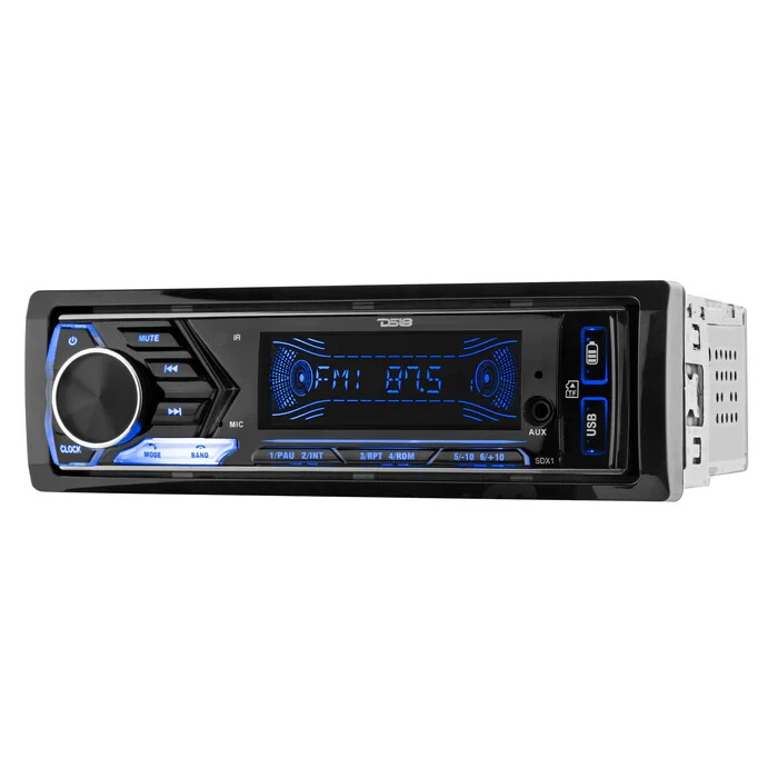DS18 SDX1 Single Din Digital Media Receiver MechLess Player, Bluetooth, Dual USB