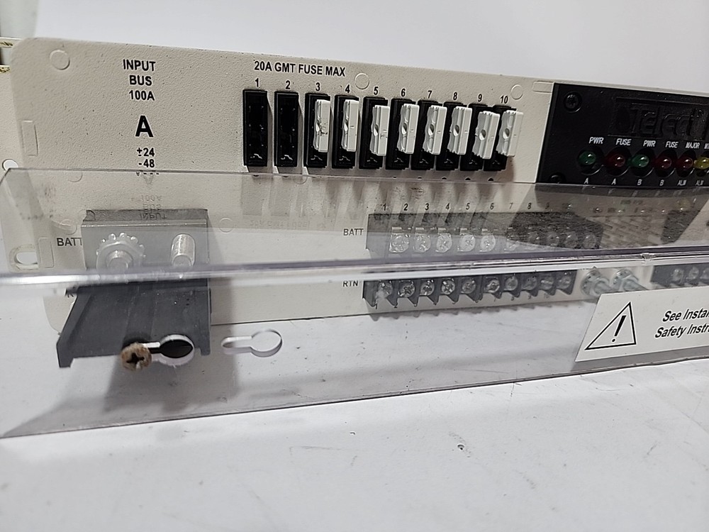 Telect HPGMT10FA Fuse Panel Front Access GMT 10/10 100A Dual Feed 2RU