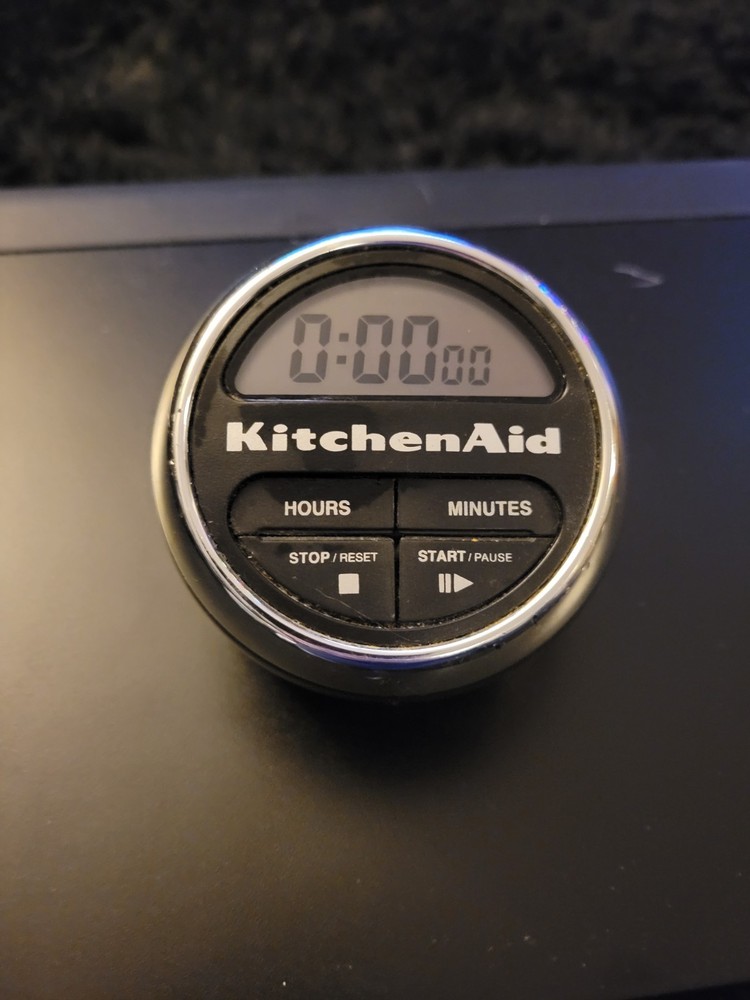 KitchenAid Digital Kitchen Timer Easy to Read Cooks Series Black/Chrome