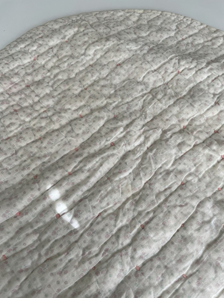Vintage Round Circle Playmat Ninepatch Quilt