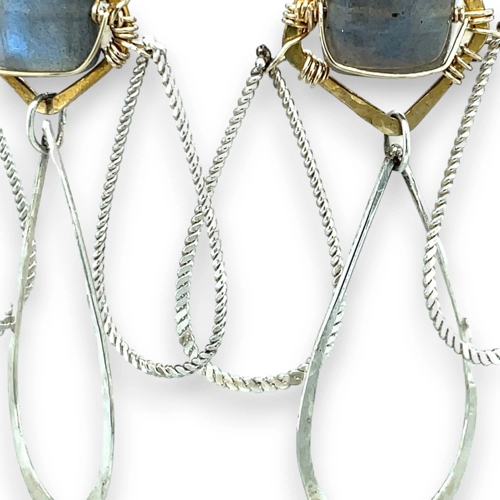Labradorite Cloud Earrings