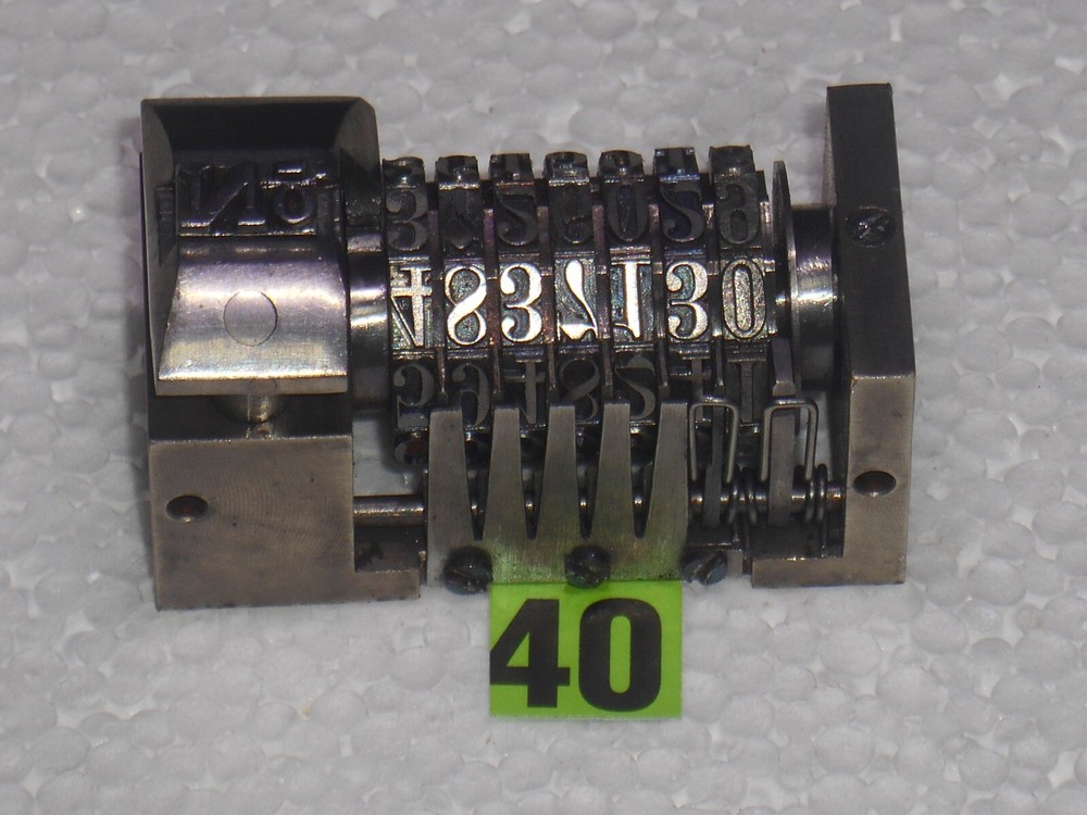 Reverse Letterpress Numbering machine (BATES) | 40