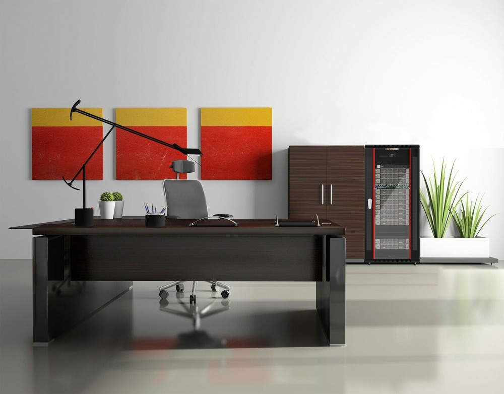 22U Wall Mount Server Rack Locking Network Cabinet Box Data Enclosure 24” Depth