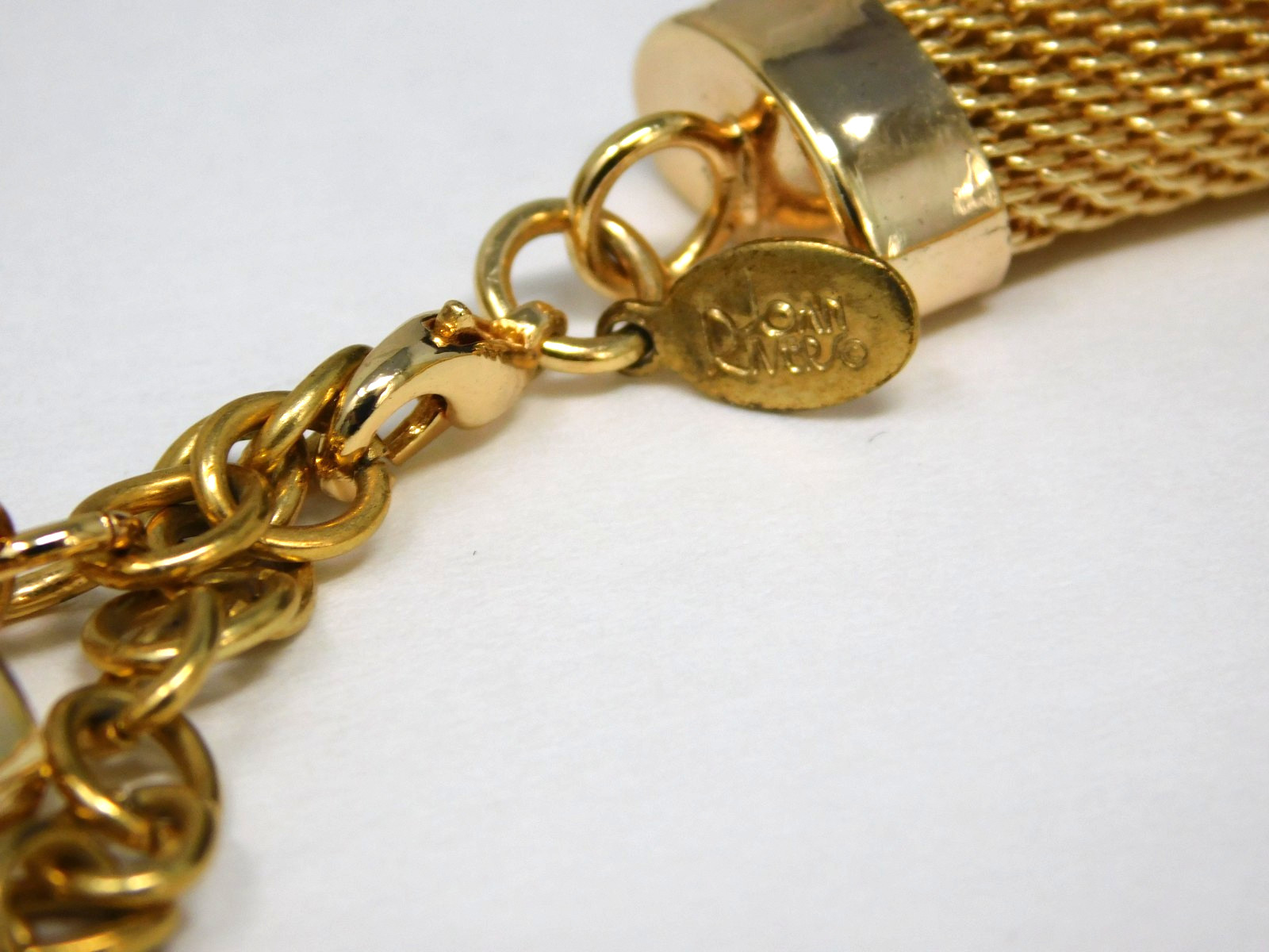 Vintage JOAN RIVERS Gold Tone Mesh Necklace