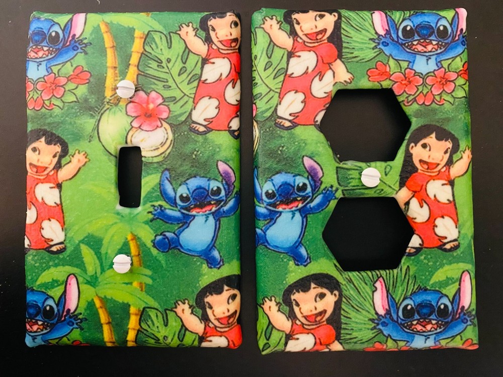 Lilo & Stitch Light Switch & Outlet Cover Set - Mid-Size - 2 Pc Set- Handmade