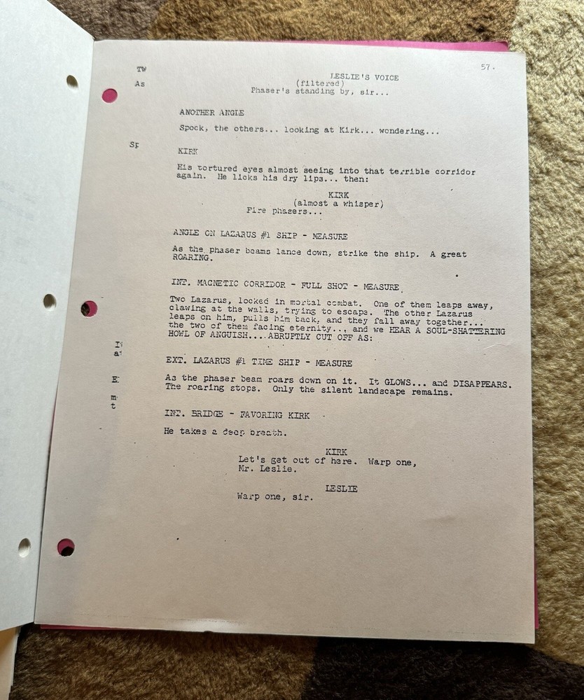 Star Trek TOS Script "The Alternative Factor" Final Script Prod #6149-20
