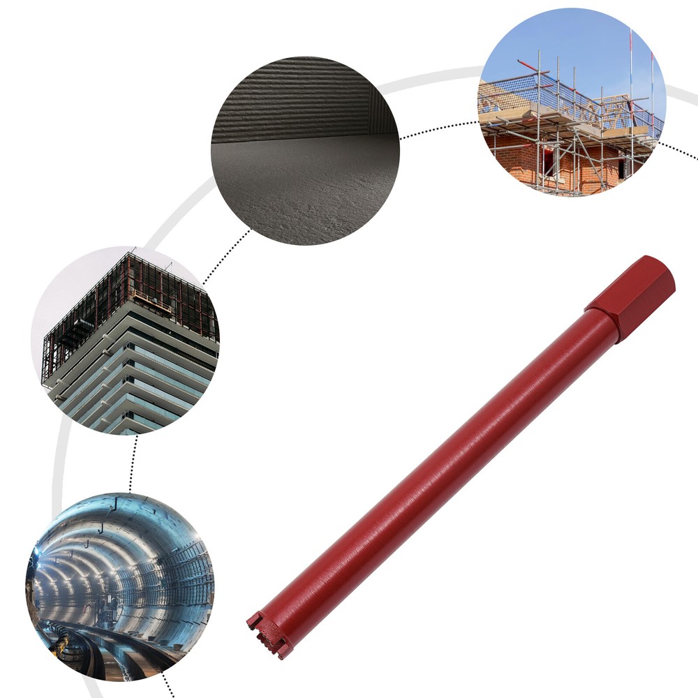 38x470mm Red Wet Core Drill Bit Diamond Core Drill Core Bits For Concrete