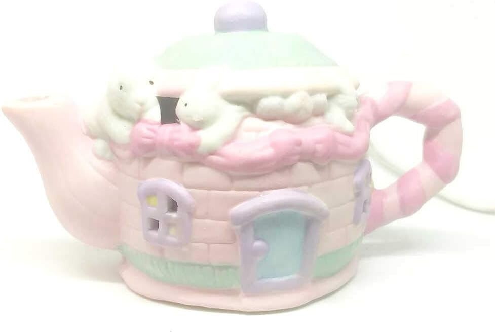 Teapot Easter Bunny Porcelain Night Light