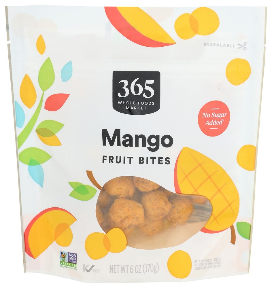 365 By WFM, Mango Fruit Bites, 6 Ounce - 3 Pack