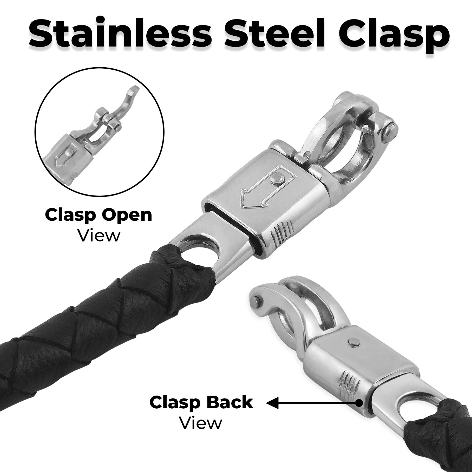 42" Leather Motorcycle Get Back Whip 1 Ball & Skulls Handlebar Black Biker Whip