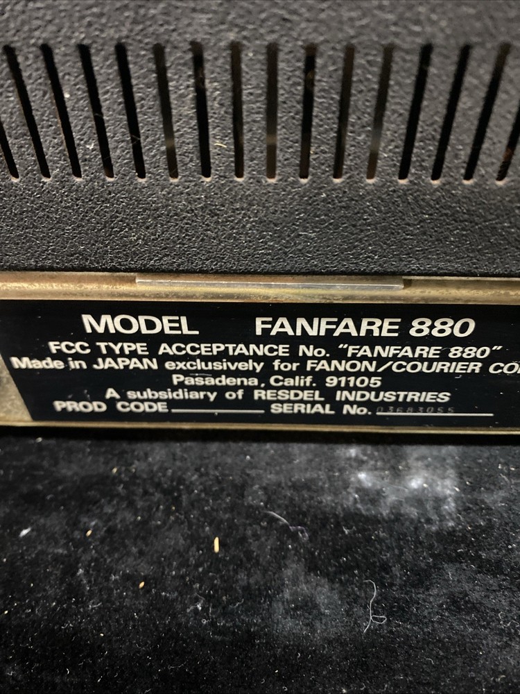 FANON FANFARE 880 Solid State Transceiver Powers On Untested Sold As Is