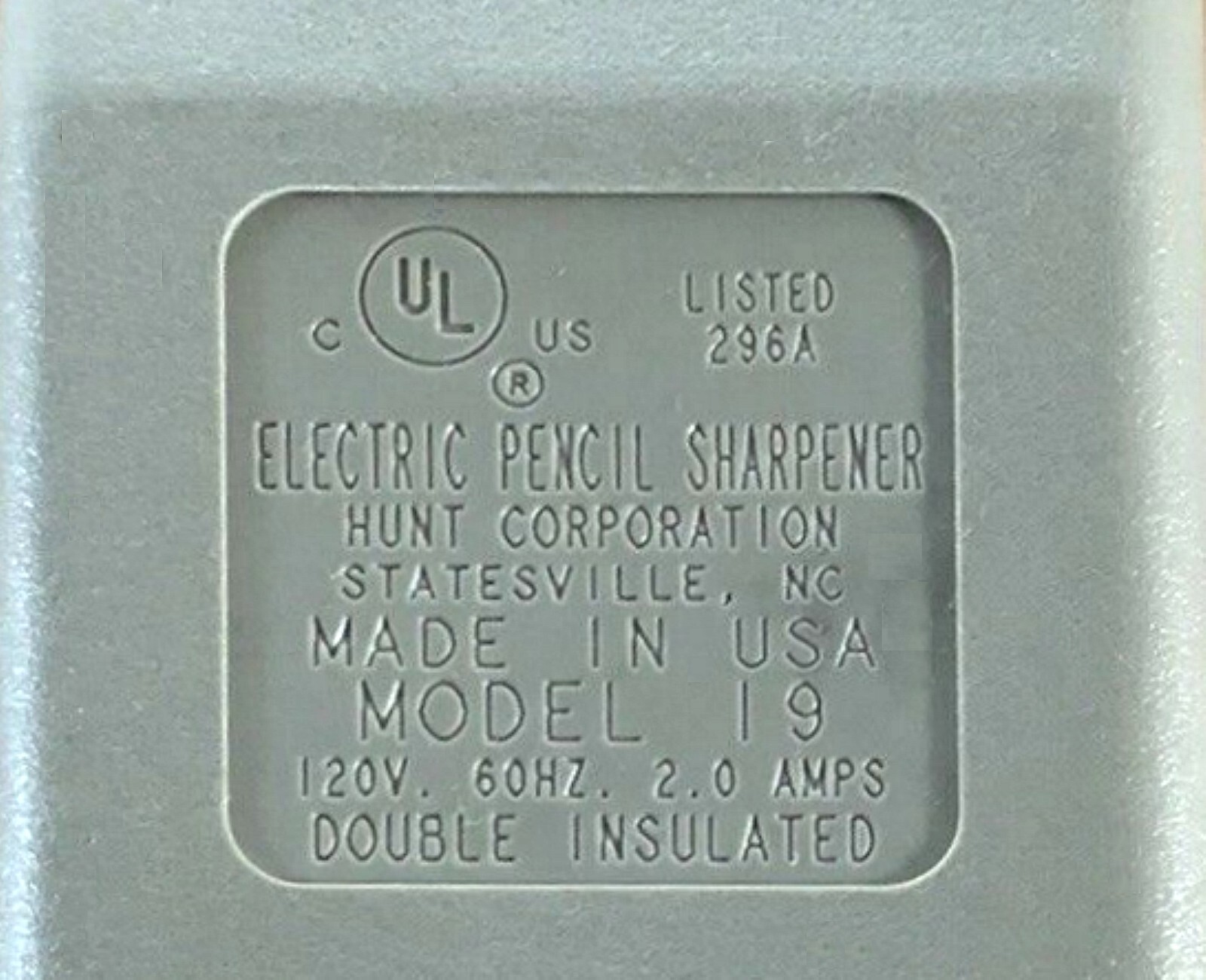 Improved Nylon gear replacement Hunt Boston model 18 / 19 pencil sharpener 296A