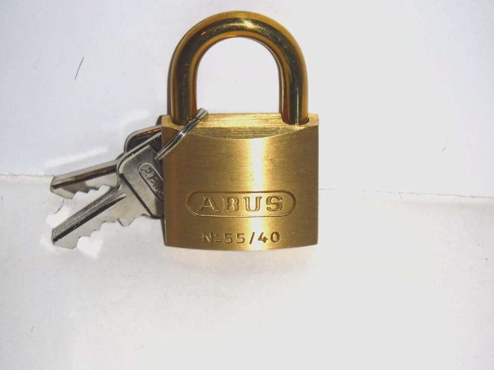 ABUS 55/40 HIGH SECURITY Non-Corrosive BRASS Lock New in SEALED PACKAGE!