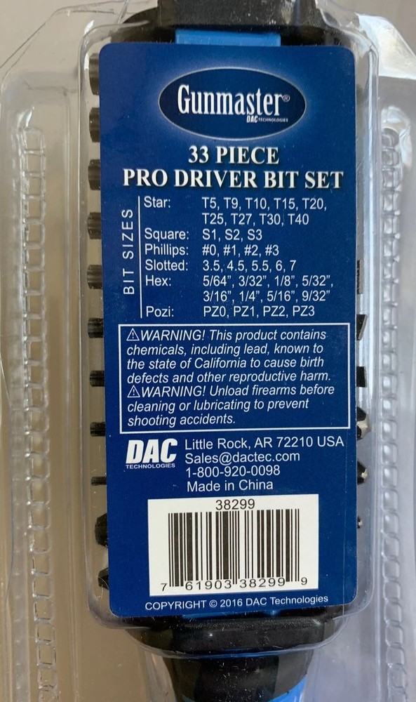 DAC GUNMASTER 33PC PROFESSIONAL DRIVER SET DAC 38299