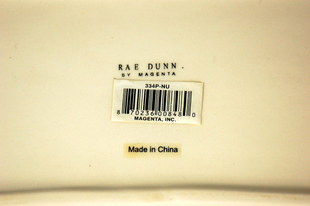 Rae Dunn by Magenta stoneware 13 inch rectangular serving tray set 4 pieces