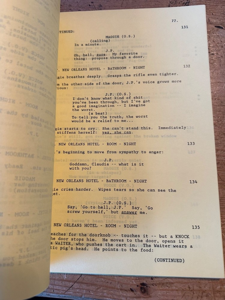 POINT OF NO RETURN MOVIE ORIGINAL SCREENPLAY SCRIPT ROBERT GETCHELL