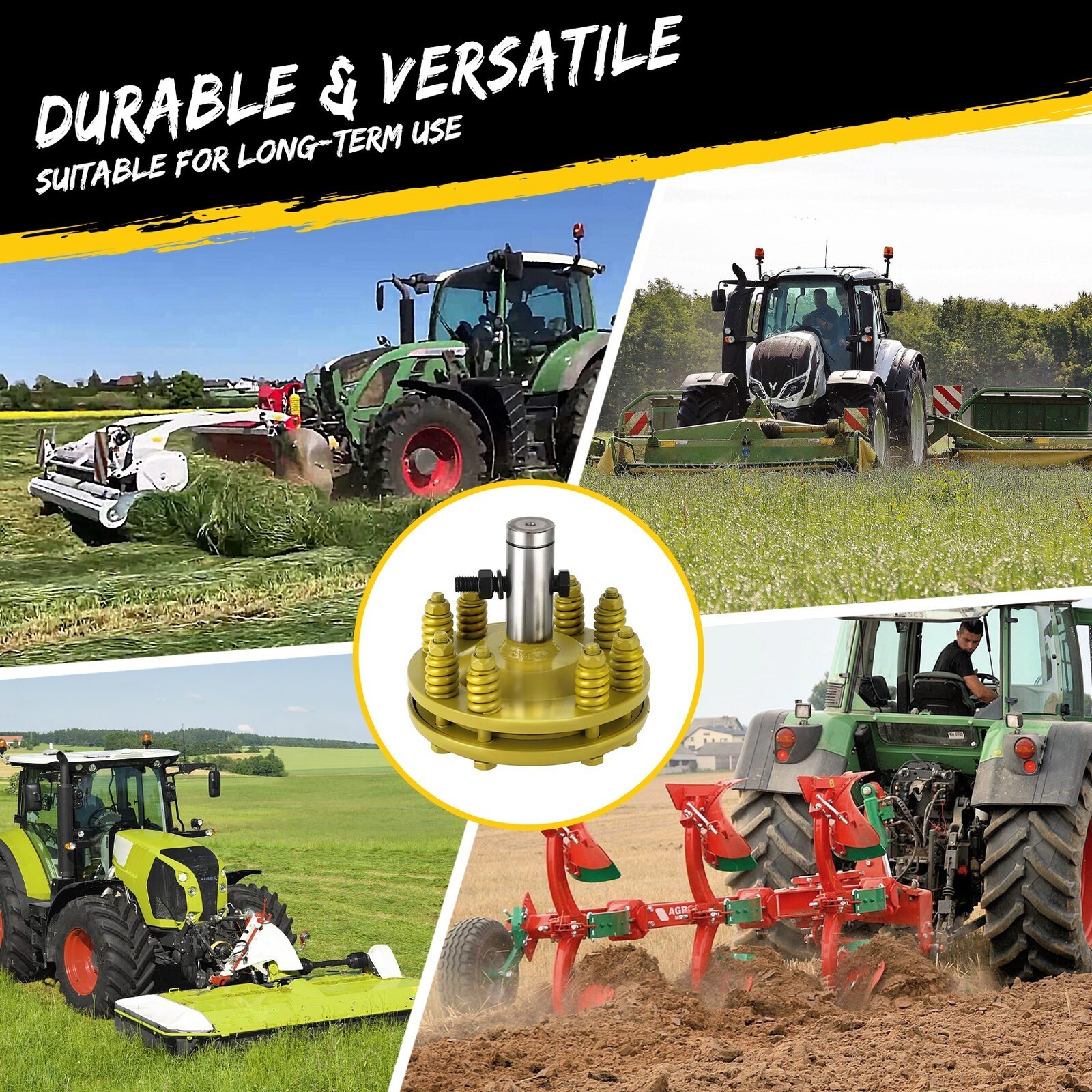 Slip Clutch PTO Slip Clutch 1 3/8" Smooth Round Ends Yellow for PTO Slip Shafts