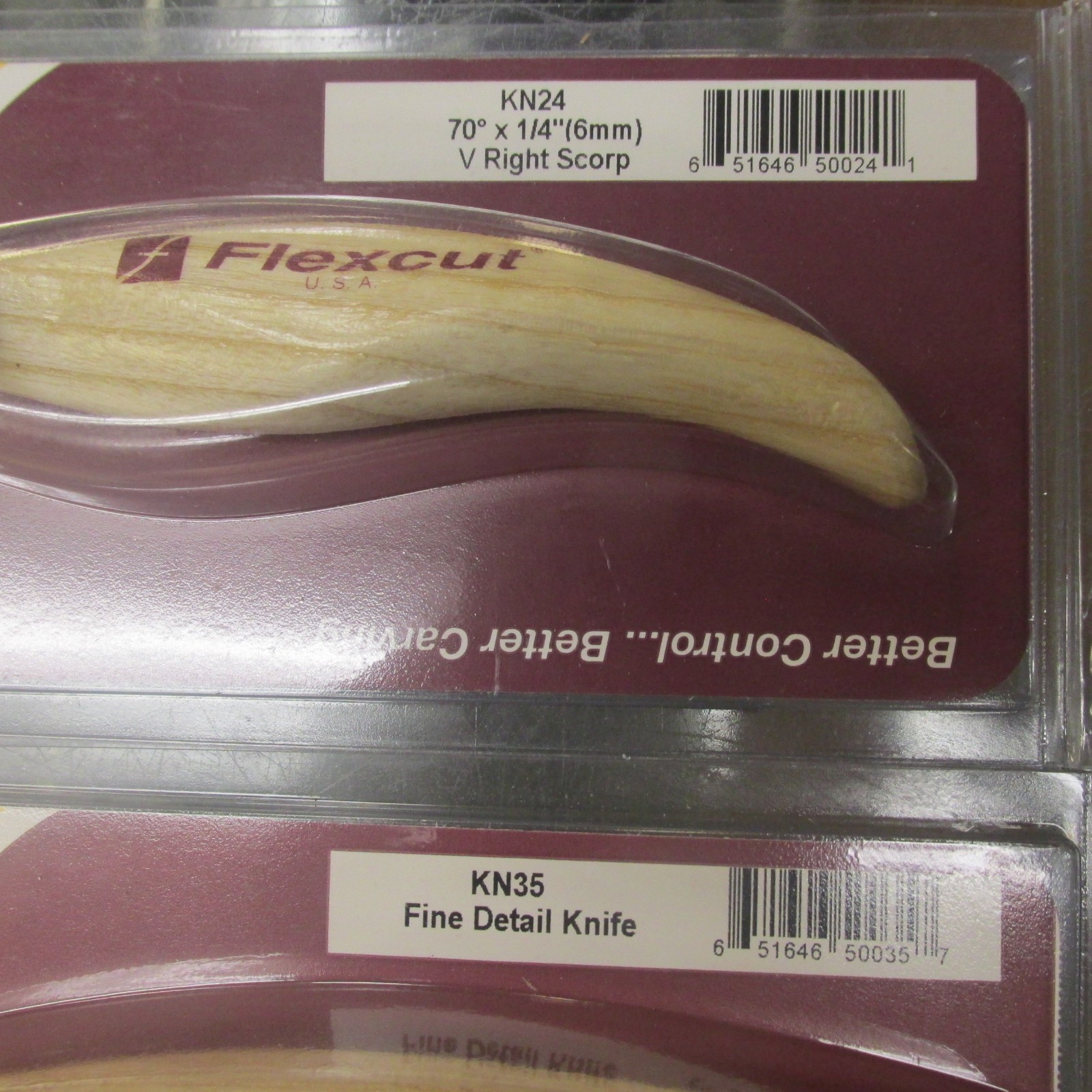 Flexcut Wood Carving Scorp Skew V right Scorp Knife K21 KN32 KN35 KN24 4 LOT