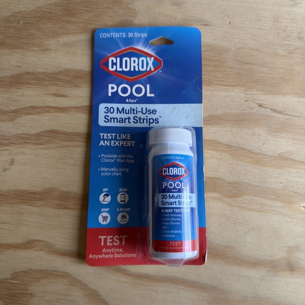 Clorox POOL & SPA 30 Multi-Use Smart  STRIPS - Test Anytime, Anywhere Solutions