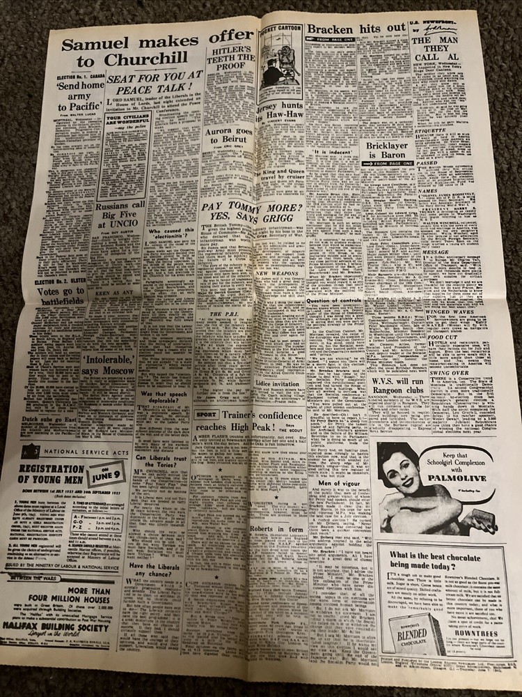 WW2 -DAILY EXPRESS -June 7,,1945