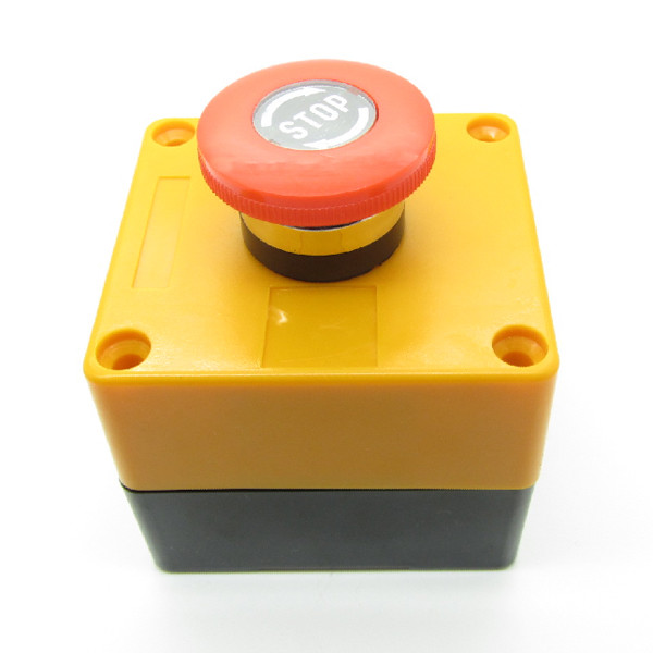 Power Emergency Stop Red Push Button Switch NO NC Latching with Waterproof Box