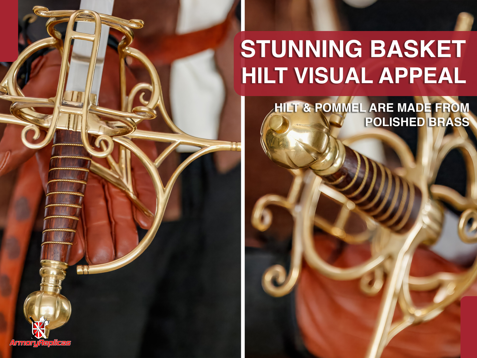 Marvelous Rapier Medieval Viking Battle Ready Sword EN45 Steel Blade, Brass Hilt