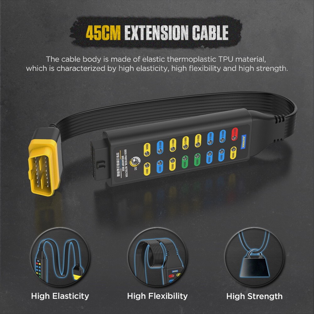 Auto OBD2 CAN Breakout Box OBDII Protocol Communication Detector Diagnostic