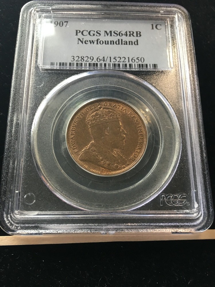 1907  PCGS Graded Newfoundland  ¢1 Cent, **MS-64** #1650