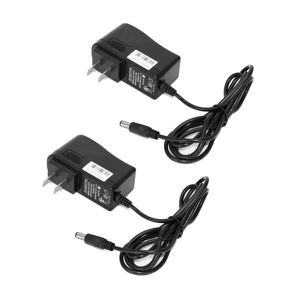 2 Pack 12VDC 1A Power Supply Adapter for CCTV Security Camera UL LISTED