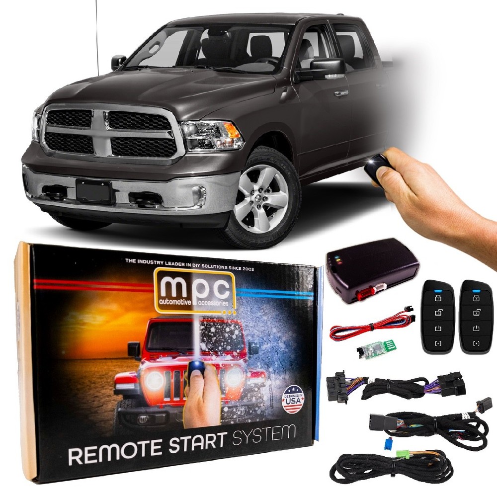 4-Button 2-Way Remote Starter For 2013-2017 RAM 1500 - Plugin - Push-to-Start
