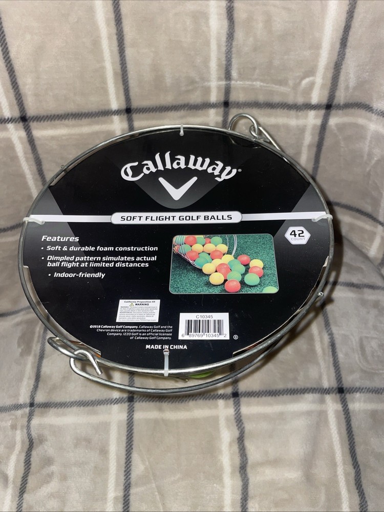 Callaway Assorted Soft Flight Golf Balls & Launch Zone Hitting Mat W/Rubber Back