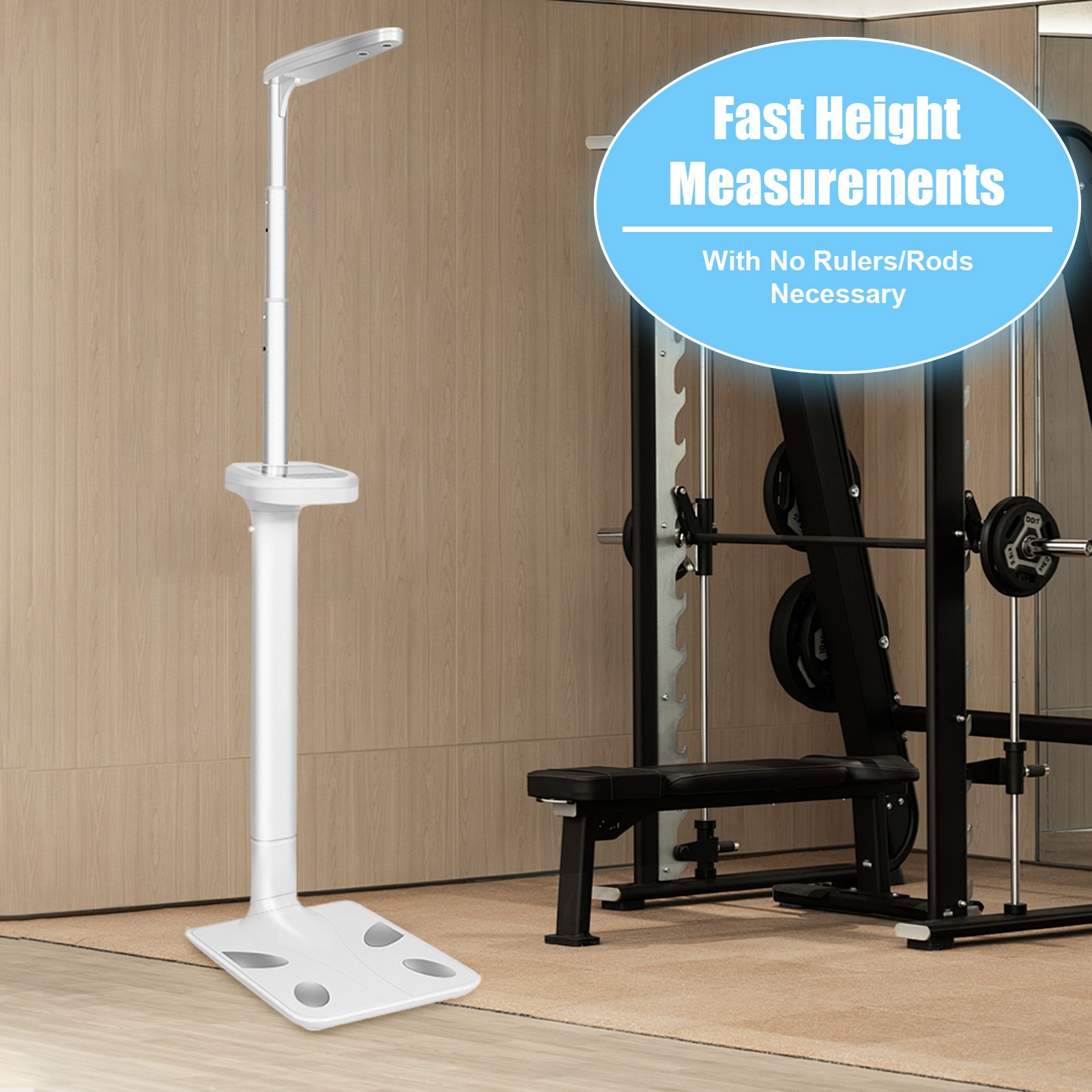 440 LBS Professional Digital Physicians Scale, Height&MBI Digital Medical Scale