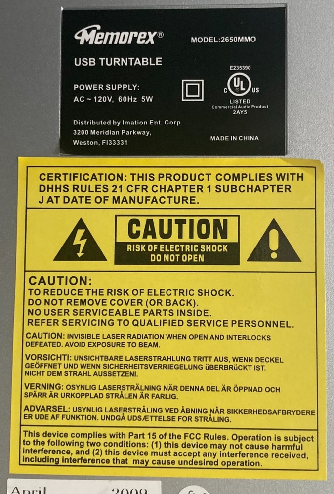 Choice Long Play LP Record USB/RCA Input Turntable Players Diff. Models Pick Up