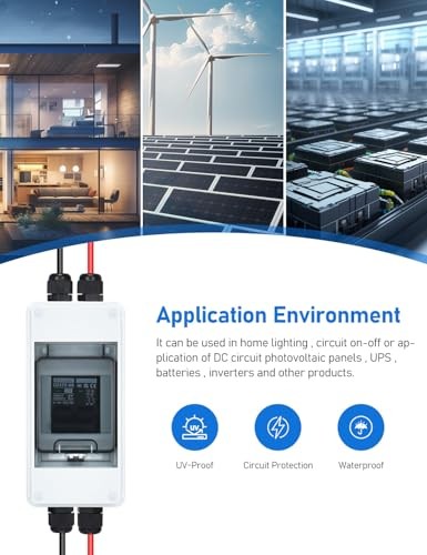 DC Circuit Breaker, 60 Amp Solar Breaker Box, Solar Panel 60 Amp Uv-proof