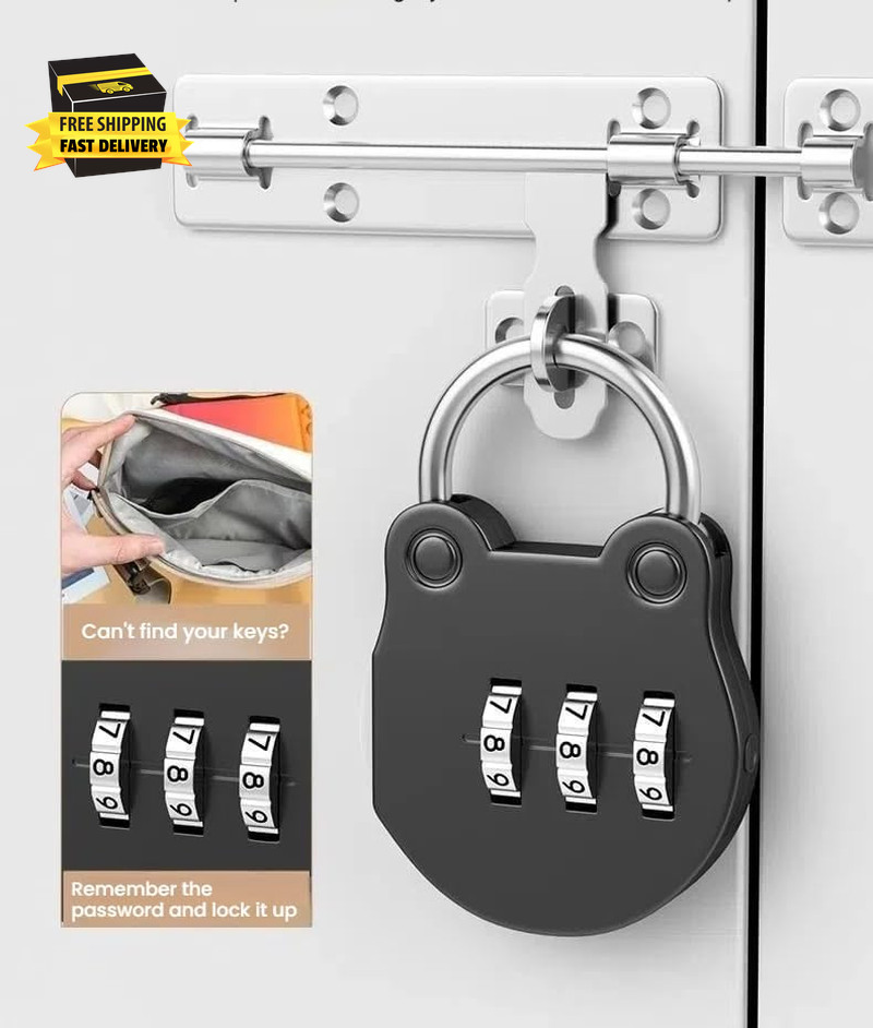 Combination Lock for Locker 3 Digit,Waterproof Padlock for Lockers, Bag, School,